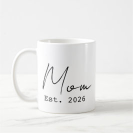 Eenvoudig Elegant Schrift Nieuw Moeder Opgericht 2 Koffiemok