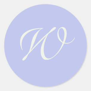 Eenvoudig Elegant Schrift Pastel Beginletter Envel Ronde Sticker
