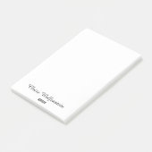 Eenvoudig Elegant Schrift Zwart Wit Post-it Briefj Post-it® Notes (Schuin)