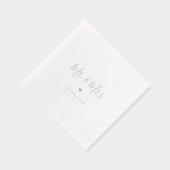 Eenvoudig elegant schrifttype trouw folie servetten (Rechts)