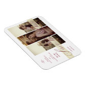 Eenvoudig elegant script 3 foto's Koppel in liefde Magneet (Rechterzijde)