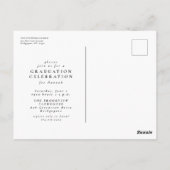 Eenvoudig elegant script afstudeerder één foto afs briefkaart (Achterkant)