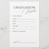 Eenvoudig Elegant Script Afstuderen advies en wens (Voorkant)