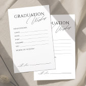 Eenvoudig Elegant Script Afstuderen advies en wens