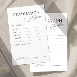 Eenvoudig Elegant Script Afstuderen advies en wens