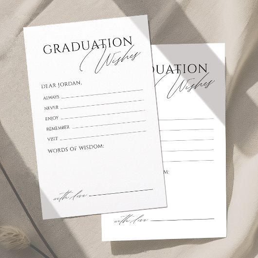 Eenvoudig Elegant Script Afstuderen advies en wens