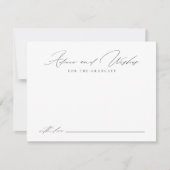 Eenvoudig Elegant Script Afstuderen advies en wens Notitiekaartje (Voorkant)