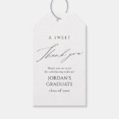 Eenvoudig Elegant Script Afstuderen Favors Bedankt Cadeaulabel (Voorkant)