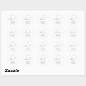Eenvoudig Elegant Script Afstuderen Favors Bedankt Ronde Sticker (Vel)