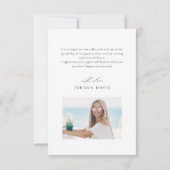 Eenvoudig Elegant Script Arch 2 Photo Afstuderen Bedankkaart (Achterkant)