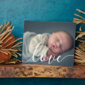 Eenvoudig Elegant Script Babyfoto  Fotoplaat (Zijkant)