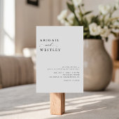 Eenvoudig Elegant Script Black and White Wedding Kaart