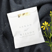 Eenvoudig Elegant Script Black & White Wedding Bedankzakje