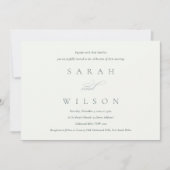 Eenvoudig Elegant Script Black & White Wedding Inv Bedankkaart (Voorkant)