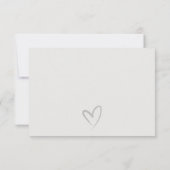 Eenvoudig Elegant Script Black & White Wedding RSVP Kaartje (Achterkant)