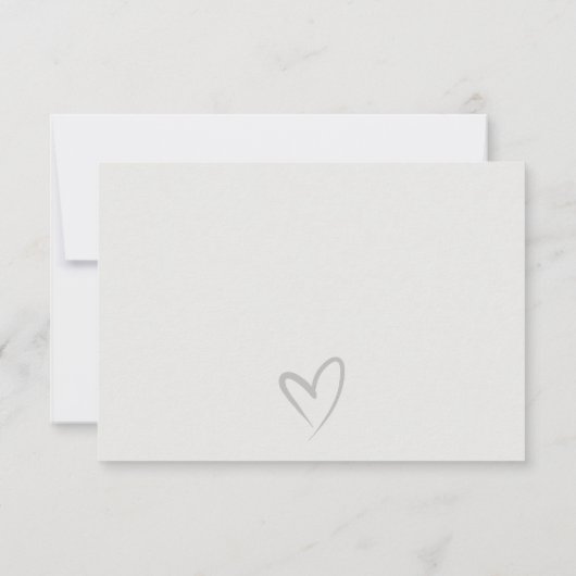 Eenvoudig Elegant Script Black & White Wedding RSVP Kaartje (Achterkant)