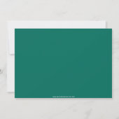 Eenvoudig elegant script Blauwgroen groen hart dat Save The Date (Achterkant)