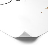 Eenvoudig Elegant Script Botanical Greenery Weddin Poster (Hoek)