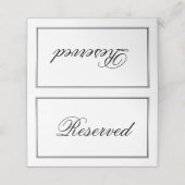 Eenvoudig Elegant Script Bruiloft Gereserveerd Plaatskaartje (Buitenkant ongevouwen)