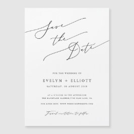 Eenvoudig Elegant Script Bruiloft Save The Date Ma