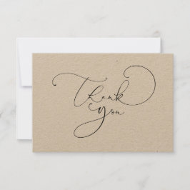 Eenvoudig Elegant Script Calligraphy Dankuwel