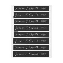 Eenvoudig Elegant Script Classic Black Wedding