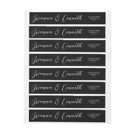 Eenvoudig Elegant Script Classic Black Wedding