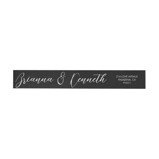 Eenvoudig Elegant Script Classic Black Wedding (Individueel)