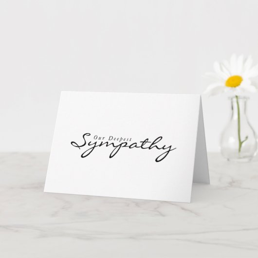 Eenvoudig Elegant Script Condoleance Sympathy Card Kaart (Kleine Plant)