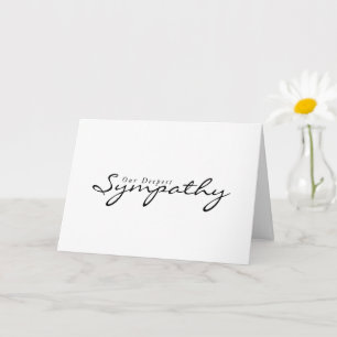 Eenvoudig Elegant Script Condoleance Sympathy Card Kaart
