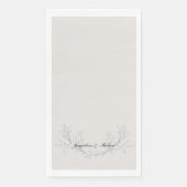 Eenvoudig elegant script cram Wedding Servet (Voorkant)