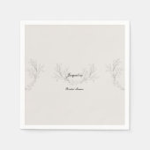 Eenvoudig Elegant Script Cream Vrijgezellenfeest C Servet (Voorkant)