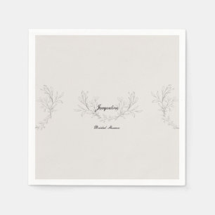 Eenvoudig Elegant Script Cream Vrijgezellenfeest C Servet