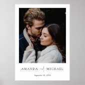 Eenvoudig Elegant Script Custom Photo Wedding Welk Poster (Voorkant)