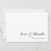 Eenvoudig Elegant Script Custom Wedding Bedankkaart (Voorkant)
