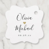 Eenvoudig elegant script dank u bruiloft bedankjes labels