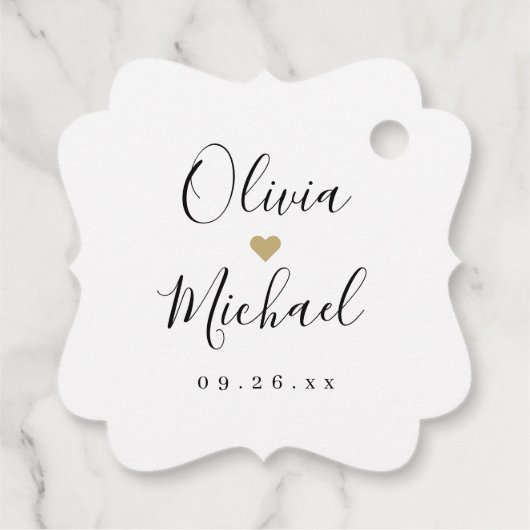 Eenvoudig elegant script dank u bruiloft bedankjes labels (Achterkant)