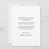 Eenvoudig elegant script dat we hebben verwijderd  aankondiging (Achterkant)