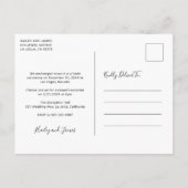 Eenvoudig elegant script dat we hebben verwijderd  aankondigingskaart (Achterkant)