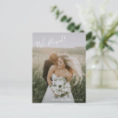 Eenvoudig elegant script dat we hebben verwijderd  aankondigingskaart (Staand voorkant)