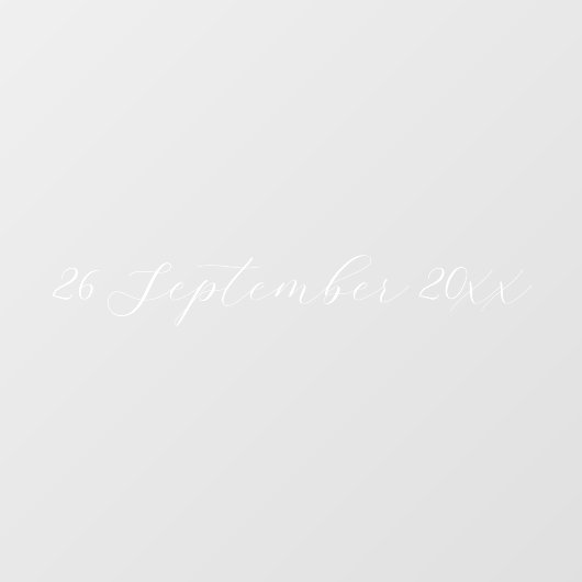 Eenvoudig Elegant Script Date Wedding Raamsticker (Vel)