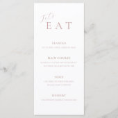 Eenvoudig Elegant Script Dinner Menu (Voorkant)
