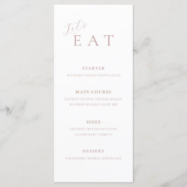 Eenvoudig Elegant Script Dinner Menu