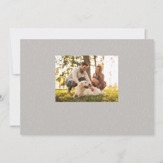 Eenvoudig elegant script één foto horizontaal save the date (Achterkant)