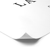 Eenvoudig elegant Script Engagement Party Welkom Poster (Hoek)