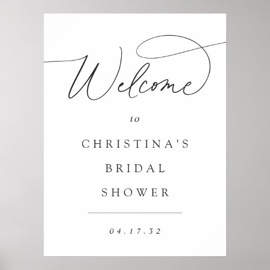 Eenvoudig elegant Script Event Welcome Sign Poster (Voorkant)