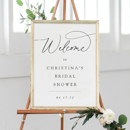 Eenvoudig elegant Script Event Welcome Sign Poster