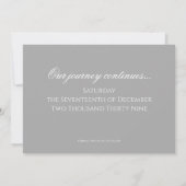 Eenvoudig Elegant Script Foto Bewaar de Datum Kaart (Achterkant)