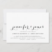 Eenvoudig Elegant Script Foto Modern Bruiloft Uitn Kaart (Voorkant)