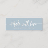 Eenvoudig elegant script gemaakt met Love Small Mini Visitekaartje (Voorkant)